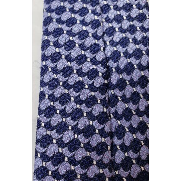TOM FORD 100% Silk Tie Geometric Blue & Lavendar *A Few Snags on the Underside* - Picture 7 of 8